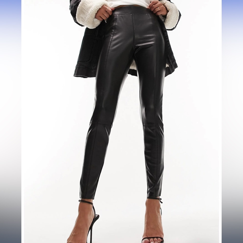 Topshop Faux Leather Leggings